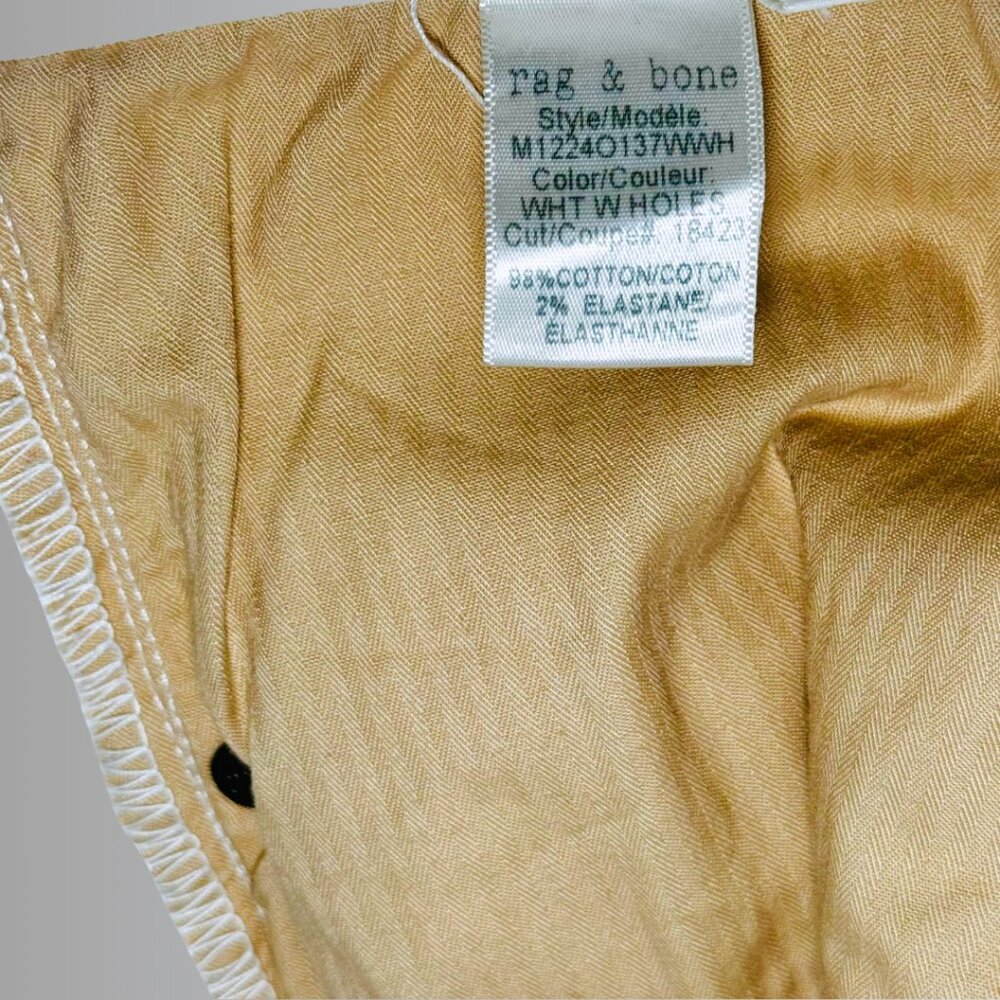 rag & bone Men's White Extra-Slim Jeans - 32 - Picture 14 of 16